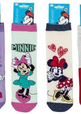 Disney - Παιδικές κάλτσες για κορίτσι MINNIE Βαμβακερές 4 ζευγάρια Disney 28246 Πολύχρωμο