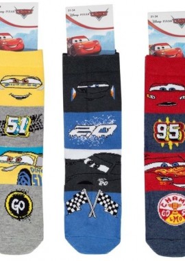 Disney - Παιδικές κάλτσες για αγόρι PIXAR CARS Βαμβακερές 3 ζευγάρια Disney 28270 Πολύχρωμο