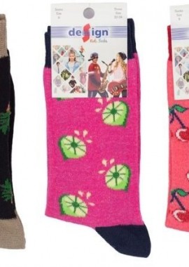 Design - Παιδικές κάλτσες για κορίτσι FRUITS II Βαμβακερές 3 ζευγάρια Design 28943 Πολύχρωμο