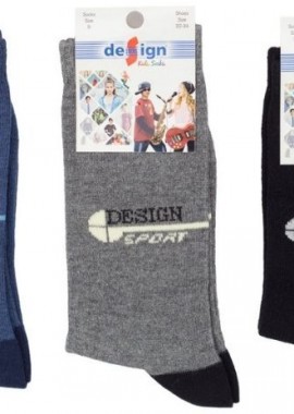 Design - Παιδικές κάλτσες για αγόρι SPORTS II Βαμβακερές 3 ζευγάρια Design 29649 Μαύρο