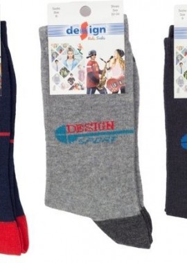 Design - Παιδικές κάλτσες για αγόρι SPORTS I Βαμβακερές 3 ζευγάρια Design 29654 Σκούρο Γκρί