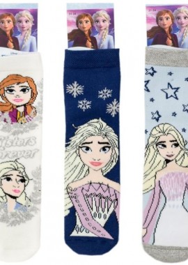 Disney - Παιδικές αντιολισθητικές κάλτσες για κορίτσι SISTERS FOREVER Βαμβακερές 3 ζευγάρια Disney 31741 Γαλάζιο