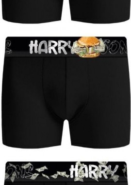 Harry Jons - Ανδρικά μποξεράκια RICH 3 τεμάχια Βαμβακερά Harry Jons 36527 Μαύρο