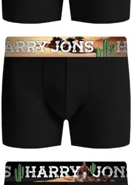 Harry Jons - Ανδρικά μποξεράκια ARIZONA 3 τεμάχια Βαμβακερά Harry Jons 36563 Μαύρο