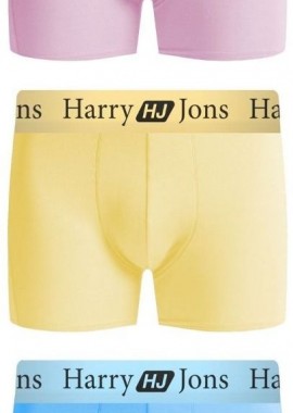 Harry Jons - Ανδρικά μποξεράκια PASTELS 3 τεμάχια Βαμβακερά Harry Jons 36569 Πολύχρωμο