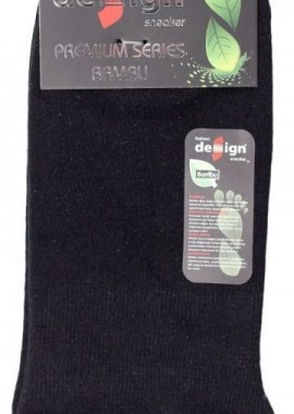 Design - Ανδρικές κάλτσες σοσόνια BLACK MEN Bamboo 3 ζευγάρια Design 37010 Μαύρο