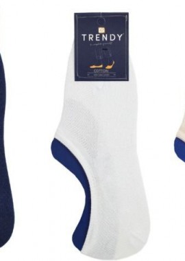 Trendy - Ανδρικά σούμπα JOHN 3 ζευγάρια Βαμβακερά Trendy 37012 Σκούρο Πολύχρωμο