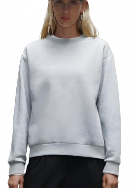 True Blanks by H&M - Γυναικείο Regular Φούτερ True Blanks by H&M 1148351 Grey Melange