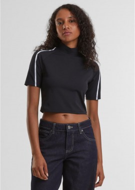 Urban Classics - Γυναικείο High Neck Short Tee Urban Classics TB7137-00007 black