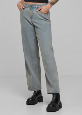 Urban Classics - Γυναικείο Mid Waist 90's Jeans Urban Classics TB7127-19925 new light blue dirty washed