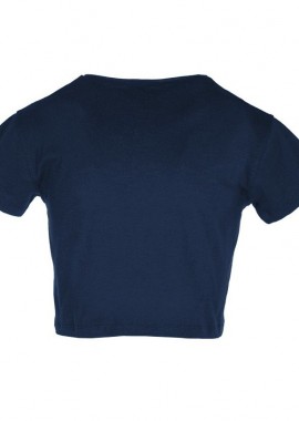 About Basics - Κοντό γυναικείο μπλουζάκι φλάμα About Basics Crop - 00590 Navy