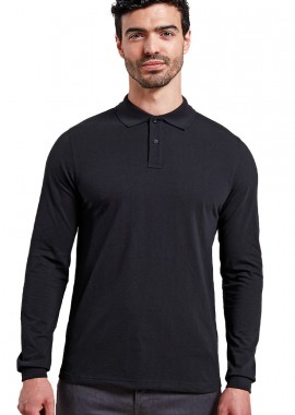PREMIER - Unisex μακρυμάνικο πόλο PREMIER PR997 Essential Black