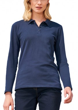 SOLS - Γυναικείο μακρυμάνικο πόλο πικέ Sol's Perfect LSL Women - 02083 French Navy