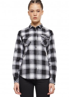 Brandit - Amy Flannel Shirt GIRLS Brandit BD9336-01248 white/black