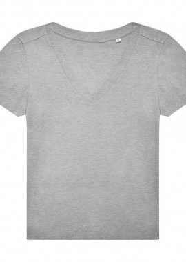 B & C - Γυναικείο Ελαφρύ T-Shirt με V E150 B & C 04042125 Sport Grey