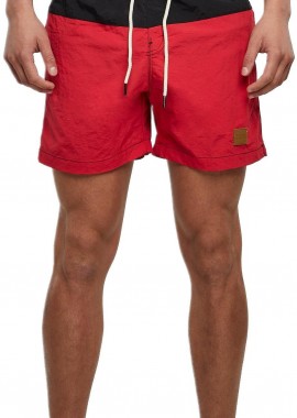 Urban Classics - Block Swim Shorts Urban Classics TB1026-00044 blk/red