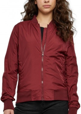 Urban Classics - Ladies Light Bomber Jacket Urban Classics TB1217-00606 burgundy