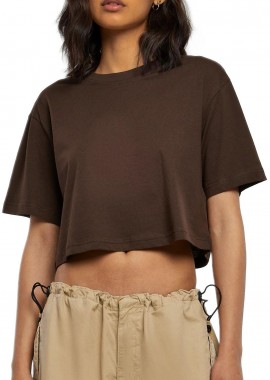 Urban Classics - Ladies Short Oversized Tee Urban Classics TB1555-00075 brown
