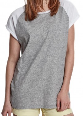 Urban Classics - Ladies Contrast Raglan Tee Urban Classics TB1913-01219 grey/white