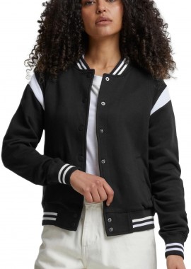 Urban Classics - Ladies Inset College Sweat Jacket Urban Classics TB2618-00050 blk/wht