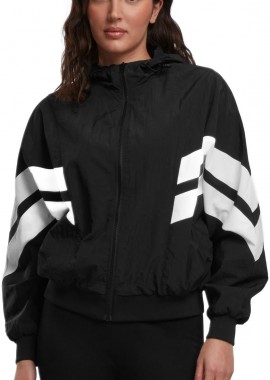 Urban Classics - Ladies Crinkle Batwing Jacket Urban Classics TB2664-00050 blk/wht
