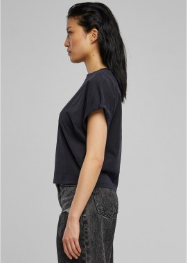 Urban Classics - Ladies Short Pigment Dye Cut On Sleeve Tee Urban Classics TB4088-00007 black