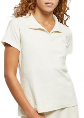 Urban Classics - Ladies Towel Polo Tee Urban Classics TB5979-03621 palewhite