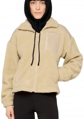 Urban Classics - Ladies Sherpa Mix Jacket Urban Classics TB6068-04732 wetsand