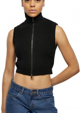 Urban Classics - Ladies Short Knit Vest Urban Classics TB6083-00007 black