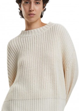 Urban Classics - Ladies Wide Basic Oversized Sweater Urban Classics TB7093-02903 whitesand