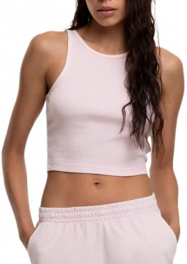 Urban Classics - Ladies Washed Rib Jersey Cropped Top Urban Classics TB7482-20453 blushedrose