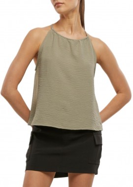 Urban Classics - Ladies Structured Top Urban Classics TB7501-18328 paleolive