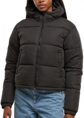 Urban Classics - Ladies Peached Puffer Jacket With Hood Urban Classics TB7587-00007 black