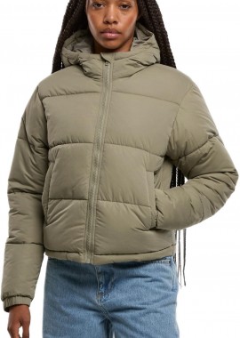 Urban Classics - Ladies Peached Puffer Jacket With Hood Urban Classics TB7587-18328 paleolive