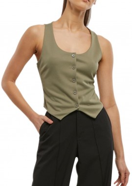 Urban Classics - Ladies Jersey Vest Urban Classics TB7701-18328 paleolive