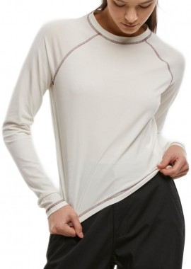 Urban Classics - Ladies Contrast Jersey Longsleeve Urban Classics TB7730-00555 offwhite