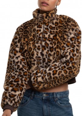 Urban Classics - Ladies Cropped Faux Fur Leo Jacket Urban Classics TB7938-01720 leo
