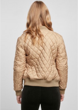 Urban Classics - Ladies Diamond Quilt Nylon Jacket Urban Classics TB806-03738 unionbeige