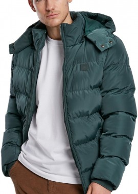 Urban Classics - Hooded Puffer Jacket Urban Classics TB1807-02245 bottlegreen