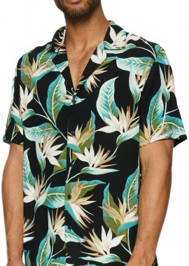 Urban Classics - Blossoms Resort Shirt Urban Classics TB3506-02518 black/blossom