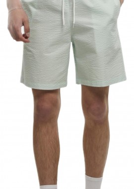 Urban Classics - Basic Seersucker Shorts Urban Classics TB6617-14067 frostmint