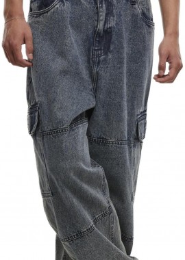 Urban Classics - Tapered Heavy Ounce Baggy Cargo Jeans Urban Classics TB6747-17835 dirty washed