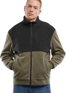 Urban Classics - Colour Block Polar Fleece Jacket Urban Classics TB7016-02973 black/olive