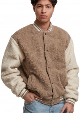 Urban Classics - Teddy College Jacket Urban Classics TB7943-01279 darktaupe