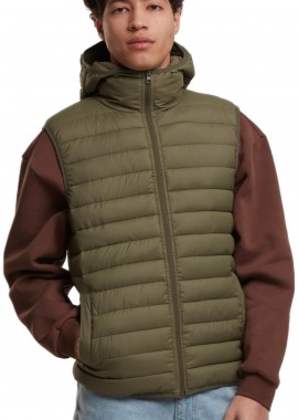 Urban Classics - Basic Light Weigh Vest With Hood Urban Classics TB8020-03307 darkolive