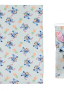 Disney Home - Λούτρινο Disney Home Σετ 2 Τεμ. bebe Stitch 27 Ύψος 25 cm +amp; Κουβέρτα Coral Fleece 75X100 cm Light Green 100% Polyester