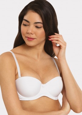 Norddiva - Σουτιεν Strapless Push Up Norddiva Λευκό