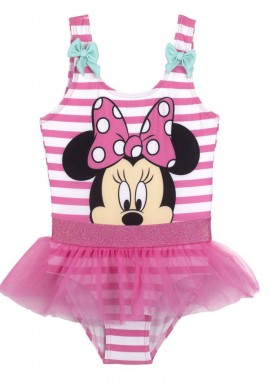 Disney Minnie Mouse - Disney Minnie Mouse Παιδικό μαγιό ολόσωμο Ροζ Ροζ