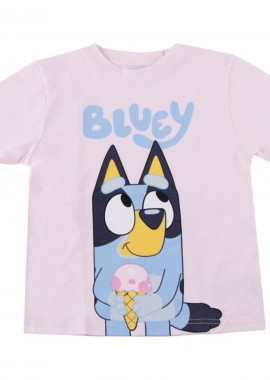 Bluey - Bluey Ice Cream Παιδικό Κοντομάνικο Μπλουζάκι Ροζ Ροζ