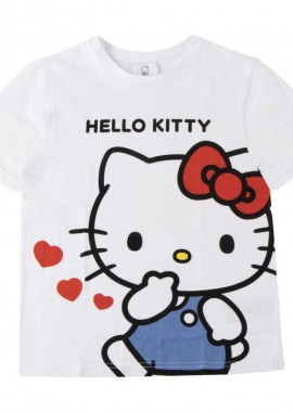 Hello Kitty - Hello Kitty Hearts Παιδικό Κοντομάνικο Μπλουζάκι Λευκό Λευκό